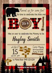 Lumberjack Baby Shower Invitations Zazzle Lumberjack Baby Shower Invitations Zazzle