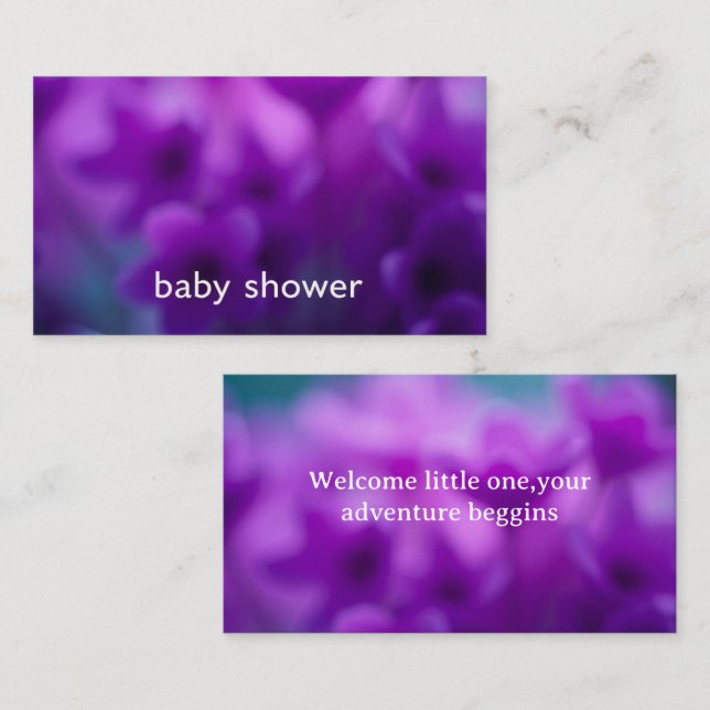 Baby Shower – Little Miracle Celebration Enclosure Card (Front/Back)