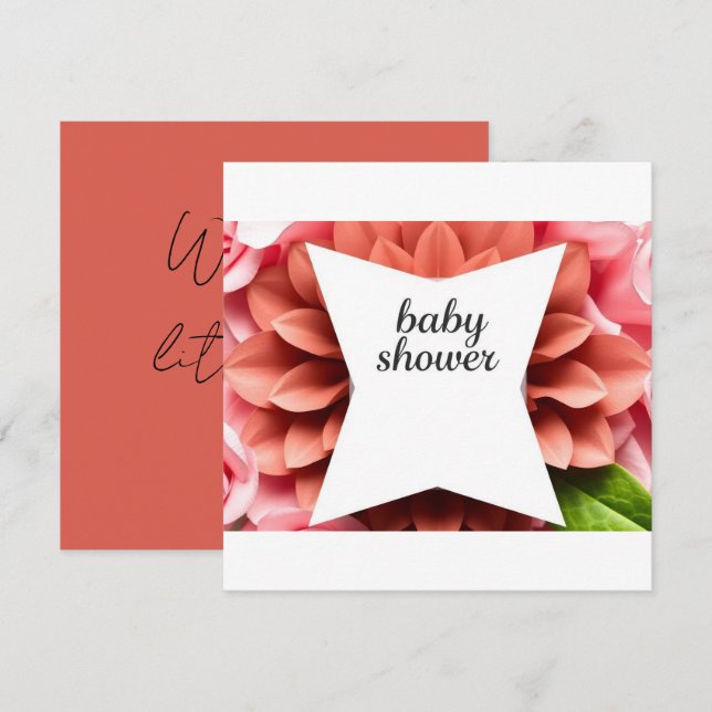 Baby Shower – Little Miracle Celebration Invitation (Front/Back)