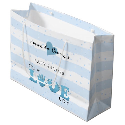 Baby Shower Love Baby Boy Large Gift Bag