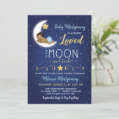 Baby Shower Love You The Moon and Back Invitation (Standing Front)