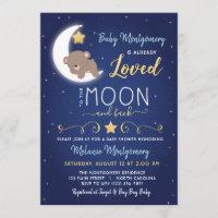 Baby Shower Love You The Moon and Back Invitation