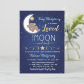 Baby Shower Love You The Moon and Back Invitation (Standing Front)