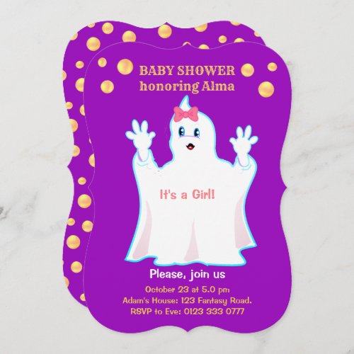Baby Shower Lovely Ghost Invitation