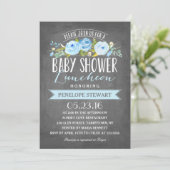 Baby Shower Luncheon Blue | Baby Shower Invitation (Standing Front)
