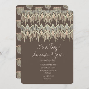 Baby Shower Macrame Hanging Rustic Boho Rope Art Invitation