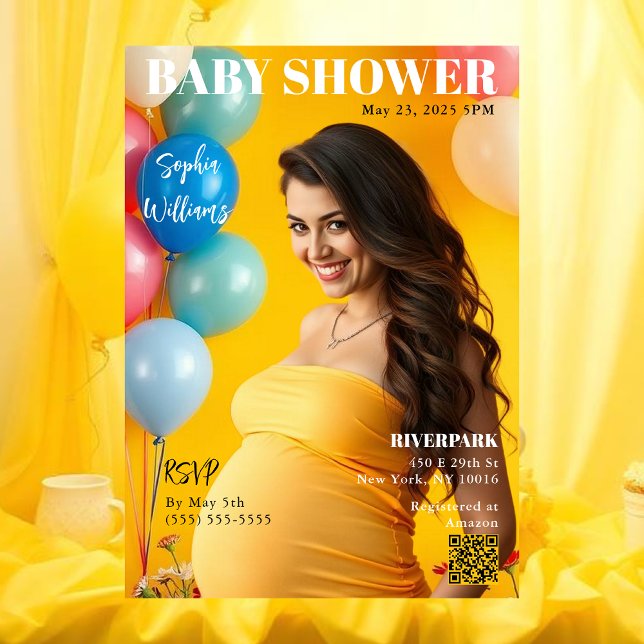 Baby Shower Magazine Cover Invitation (Baby Shower Magazine Cover Invitation )