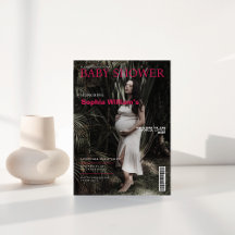 Baby Shower Magazine Photo Cover Invitation
