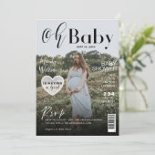 Baby Shower Magazine Photo Cover It's A girl Invitation (Standing Front)