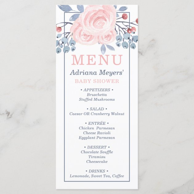 baby shower menus