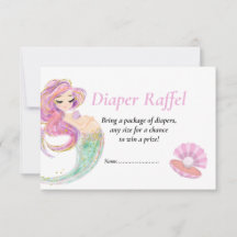 Baby Shower Mermaid Pink Raffel Under the Sea