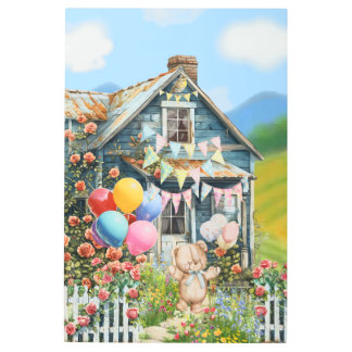 baby shower metal print