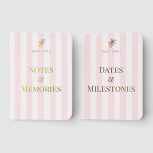 Baby shower milestone memories Pocket Notebook Set
