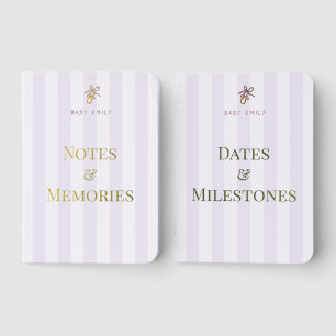 Baby shower milestone memories Pocket Notebook Set