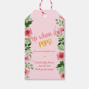 Baby shower mini champagne tag
