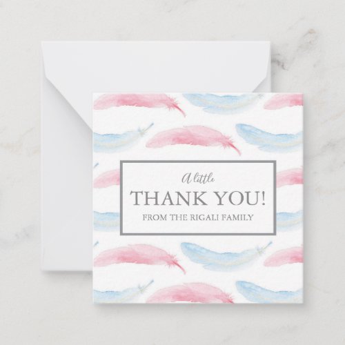 Baby Shower Mini Thank You Note Card