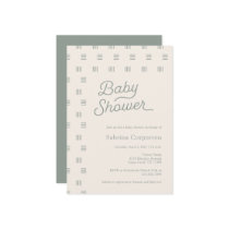 Baby Shower | Minimalist Sage Boho Invitation