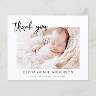 Baby Shower Modern Minimalist Thank You Cards Flyer