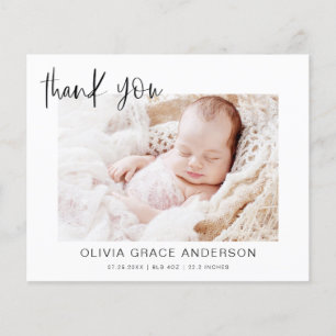Baby Shower Modern Minimalist Thank You Cards Flyer