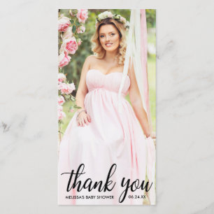 Baby Shower Modern Thank You Photo Card L