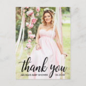 Baby Shower Modern Thank You Photo Postcard (Front)