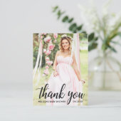 Baby Shower Modern Thank You Photo Postcard (Standing Front)