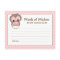 Baby Shower Mom Advice Card Pink Sleepy Owl
