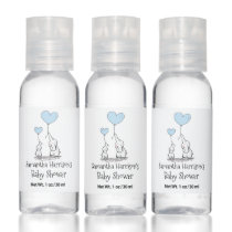 Baby Shower Mom And Baby Elephant Boy Blue Hand Sanitizer