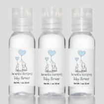 Baby Shower Mom And Baby Elephant Boy Blue Hand Sanitizer