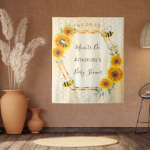 Baby Shower Mom to bee sunflowers bumble bees Tapestry