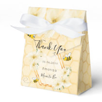 Baby shower mom to bee yellow floral thank you favor boxes