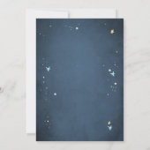 Baby Shower Moon and Stars Boy Blue Baby Shower Invitation (Back)