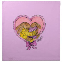 Baby shower Mother and Daughter Dinner Napkins