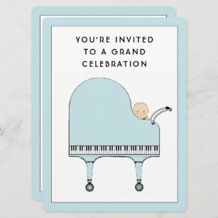 Baby Shower Music Theme Invitation