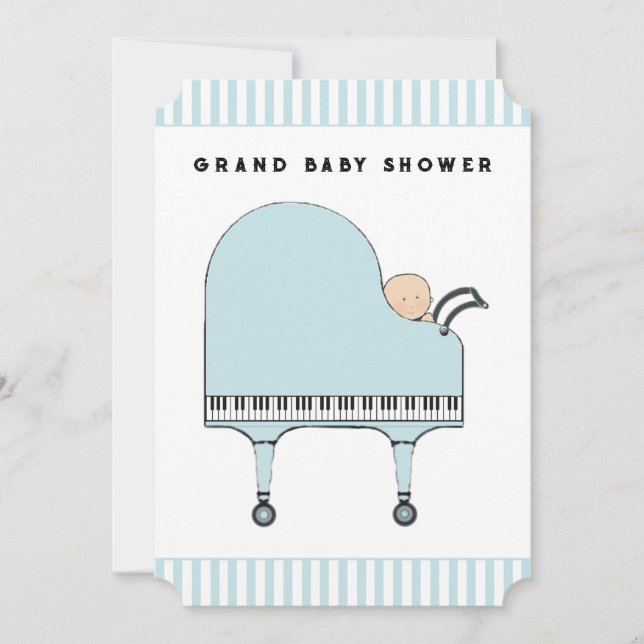 Baby Shower Music Themed Invitations (Front)