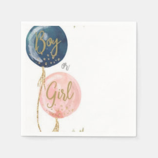 Baby shower napkin girl or boy
