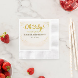Baby Shower Napkin Pumpkin Woodland Theme