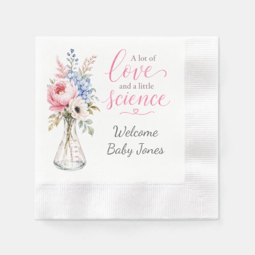 Baby Shower Napkin that Highlights IVF Journey