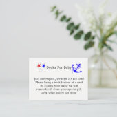 Baby Shower Nautical Boys Cute Sailor Blue Enclosure Card (Standing Front)