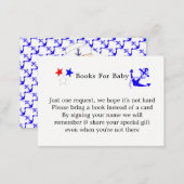 Baby Shower Nautical Boys Cute Sailor Blue Enclosure Card (Front/Back)