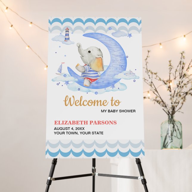 Baby Shower Nautical Theme Foam Board (In Situ (Stand))