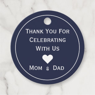 Baby Shower Navy and White Favor Tags
