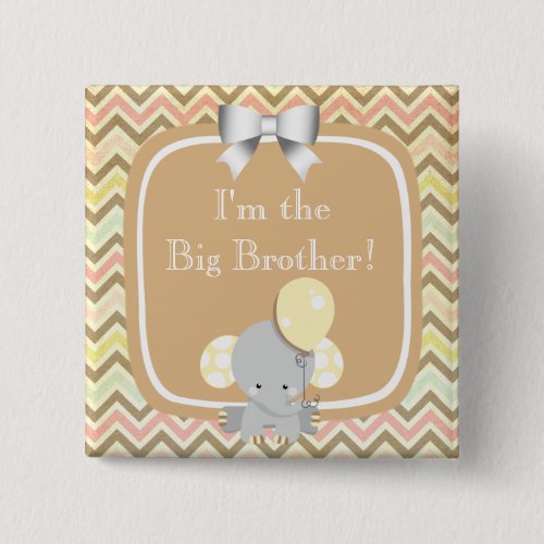 Baby Shower Neutral Big Brother Button