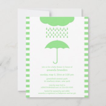 Baby Shower Neutral Green Invitation by all_items at Zazzle