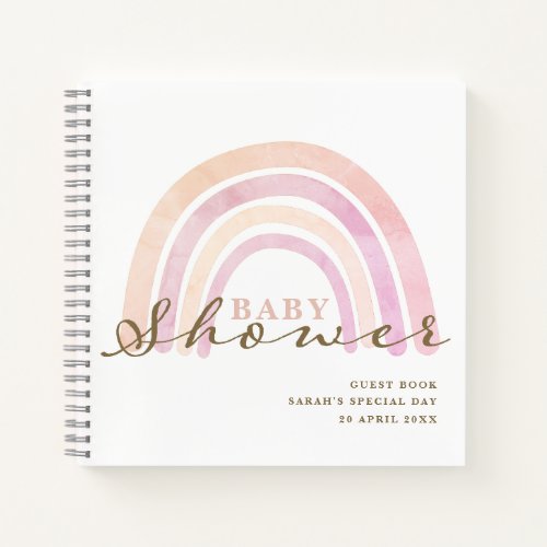 Baby Shower Neutral Rainbow Guest Book