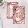 Baby Shower New Girl Boy Feet Glam Rose Blush3D Invitation