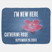 Baby Shower New Here Girl Pink Flower