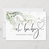 Baby Shower New Mom Congratulations Eucalyptus