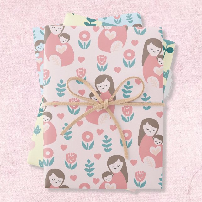 Baby Shower Newborn 3 Wrapping Paper Sheets (Creator Uploaded)