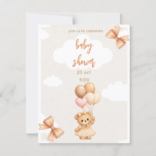 baby shower note card